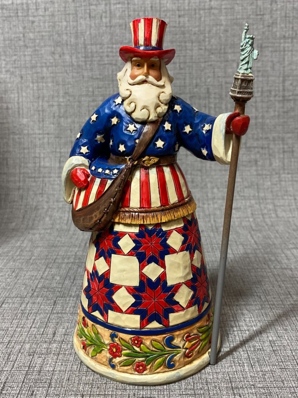 Jim Shore "Perfectly Festive in All Fifty States" Stars and Stripes Santa BOX - Picture 3 of 11